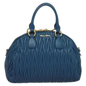 Miu Miu Matelassé Blue Leather handbag